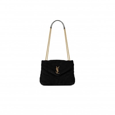 YSL LOULOU SMALL CHAIN BAG IN SUEDE 494699356642 (23*17*9cm)